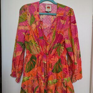 Farm Rio Ombre Forest Mini Dress size L